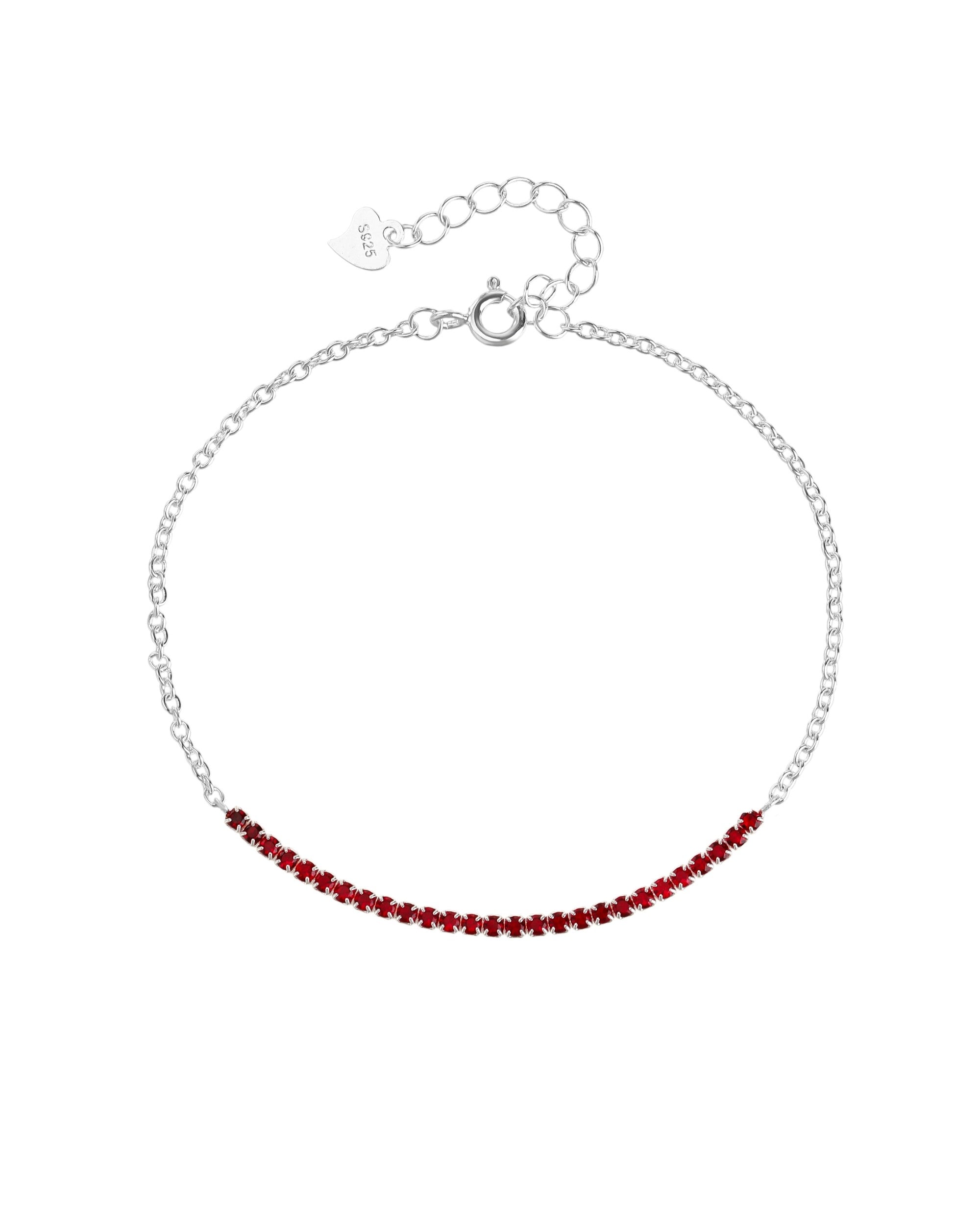 Pulsera tenis ajustable con circonia redonda 17+3cm en plateado