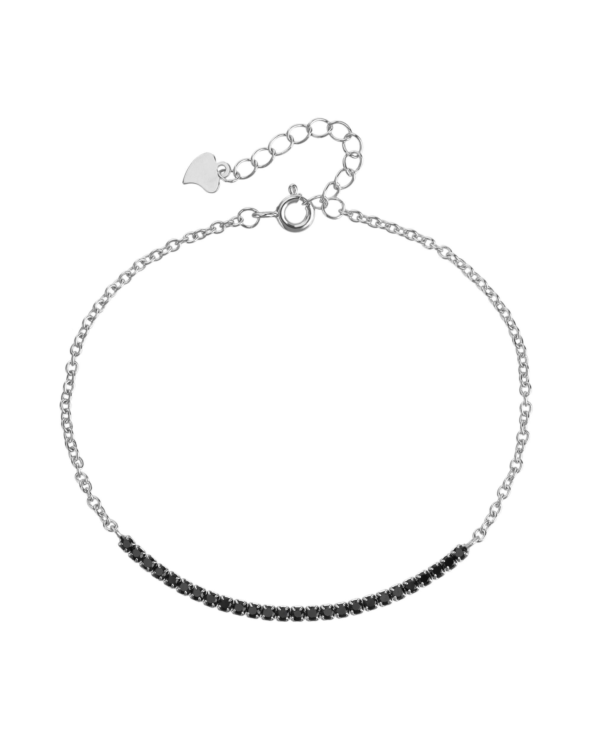 Pulsera tenis ajustable con circonia redonda 17+3cm en rodizado