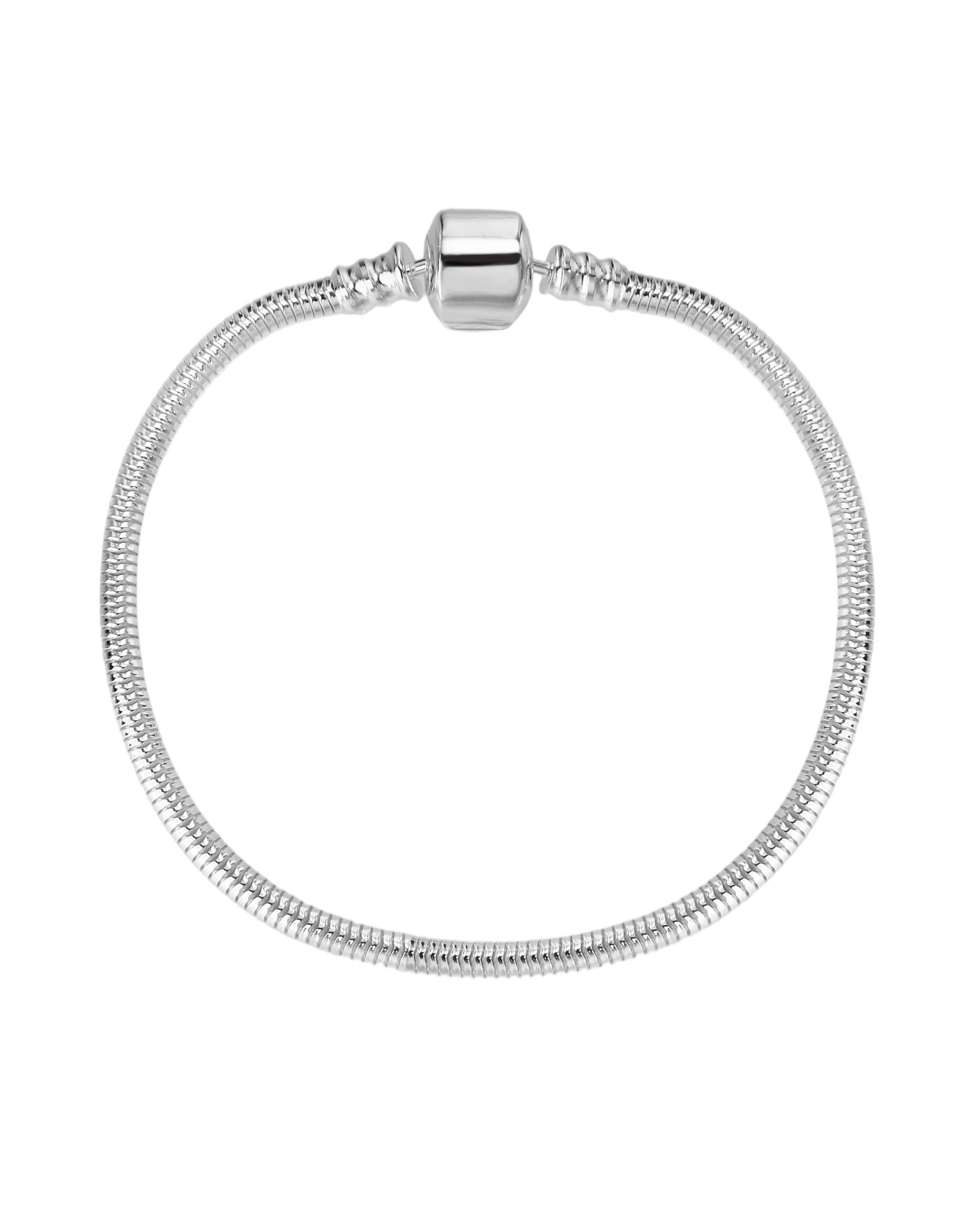 Pulsera para charms de cilindro 18cm en plateado