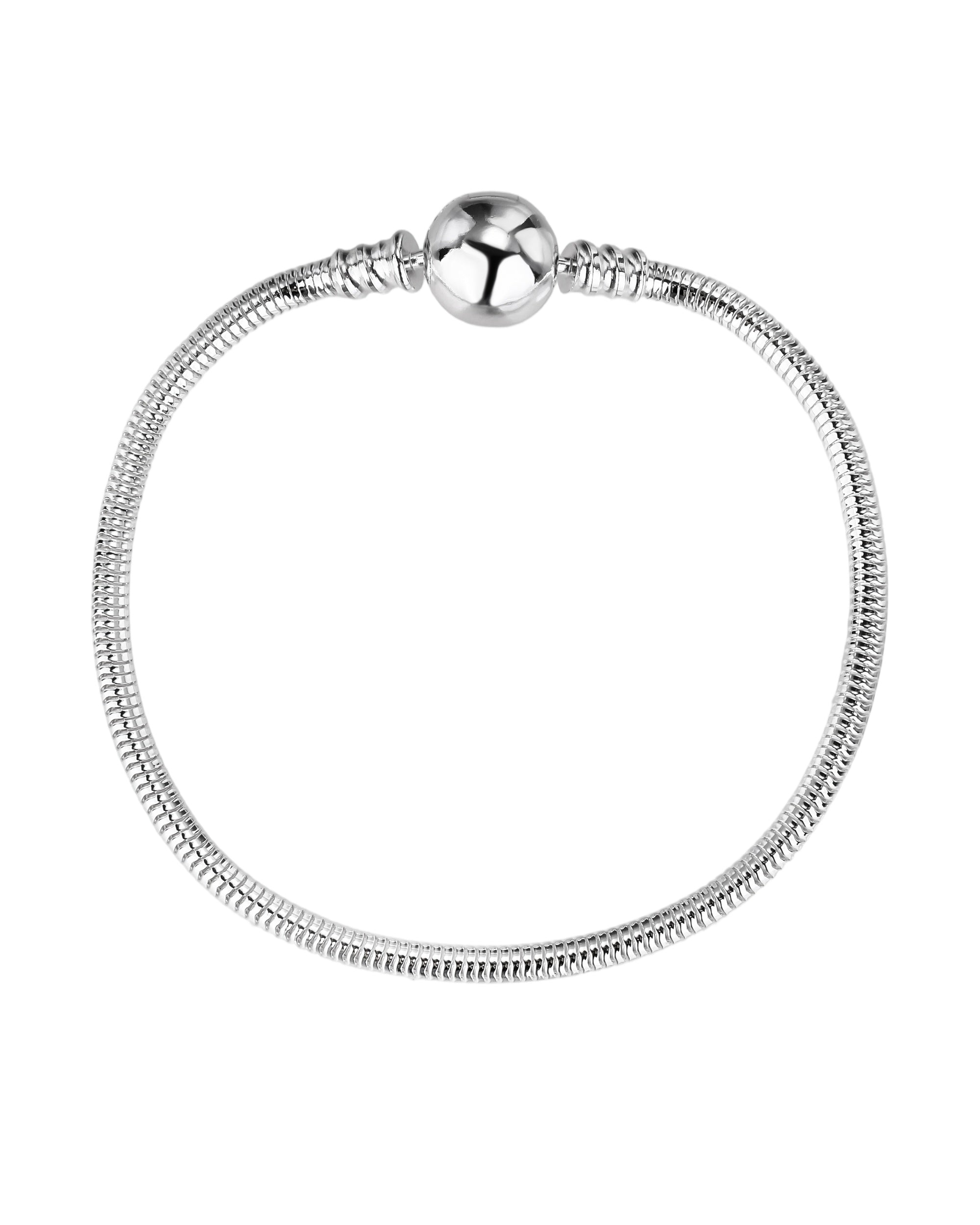 Pulsera para charms de bola 18cm en plateado