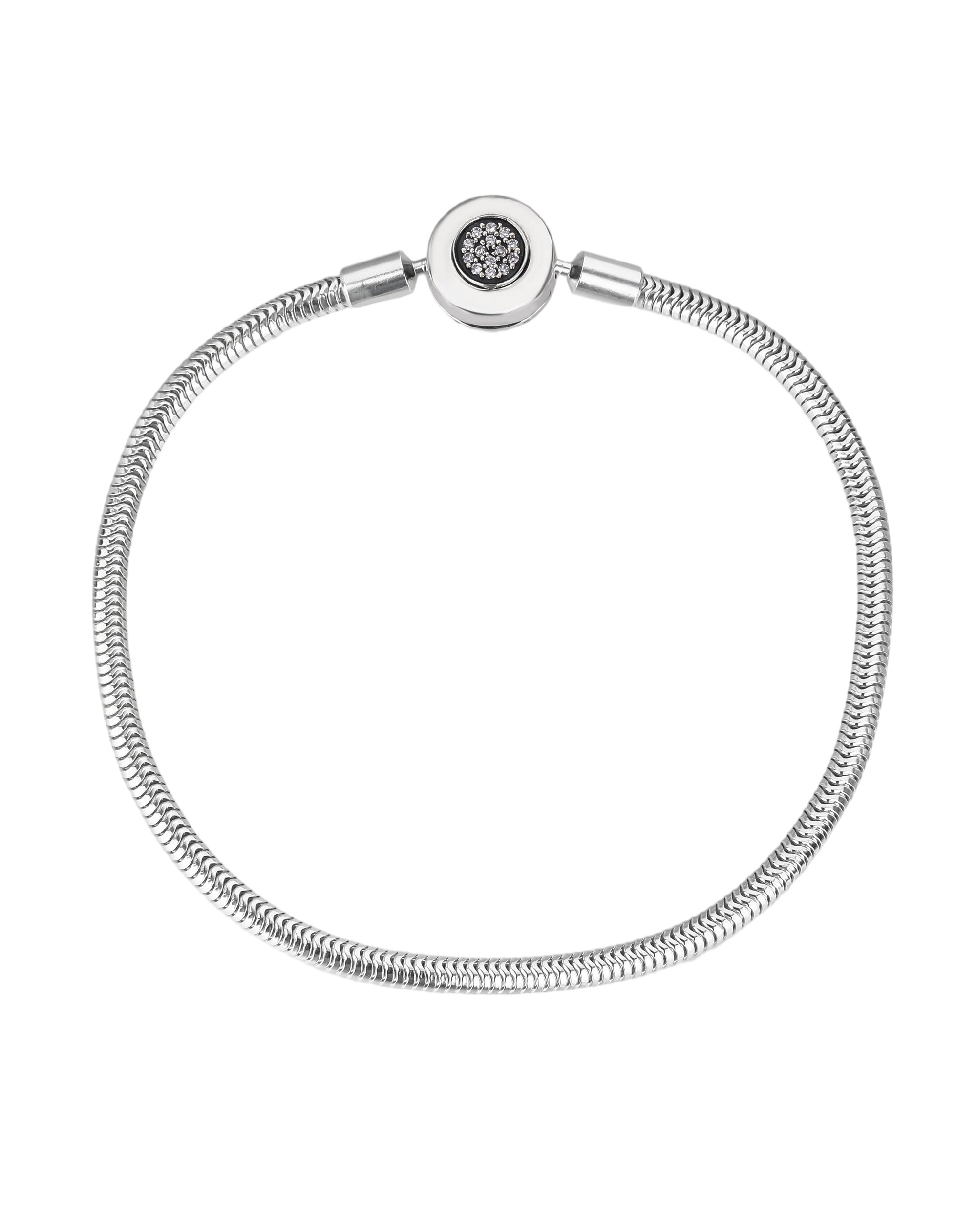 Pulsera para charms de luneta 19cm en plateado