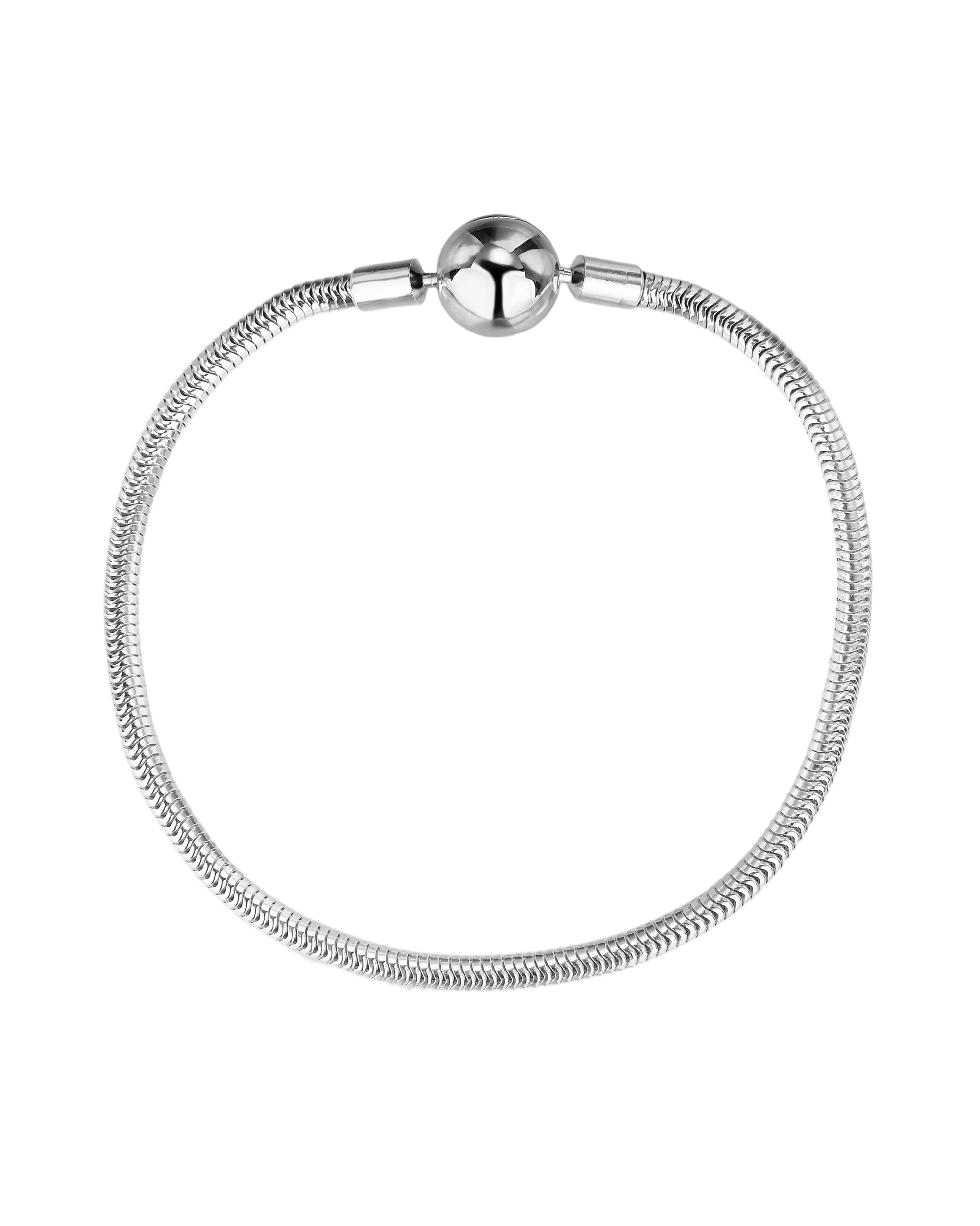 Pulsera para charms de bola 19cm en plateado