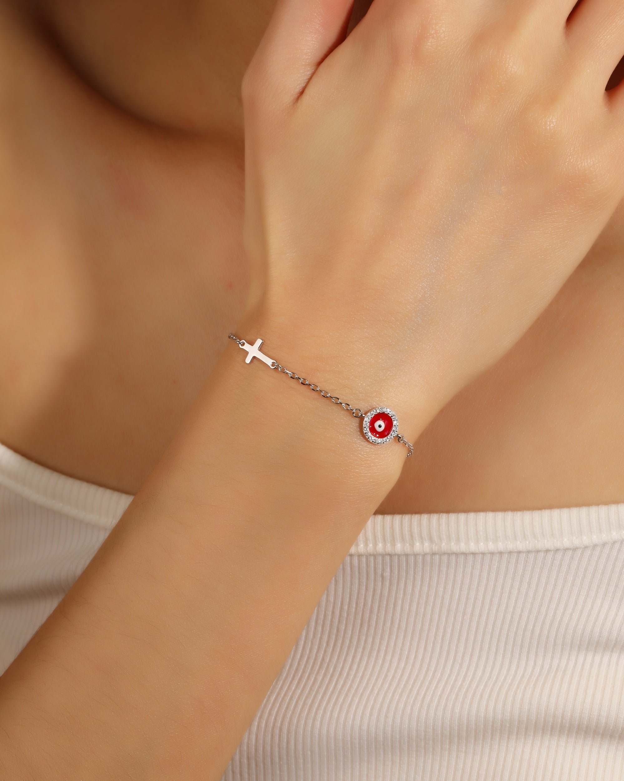 Pulsera con ojitos 17+3cm en rodizado