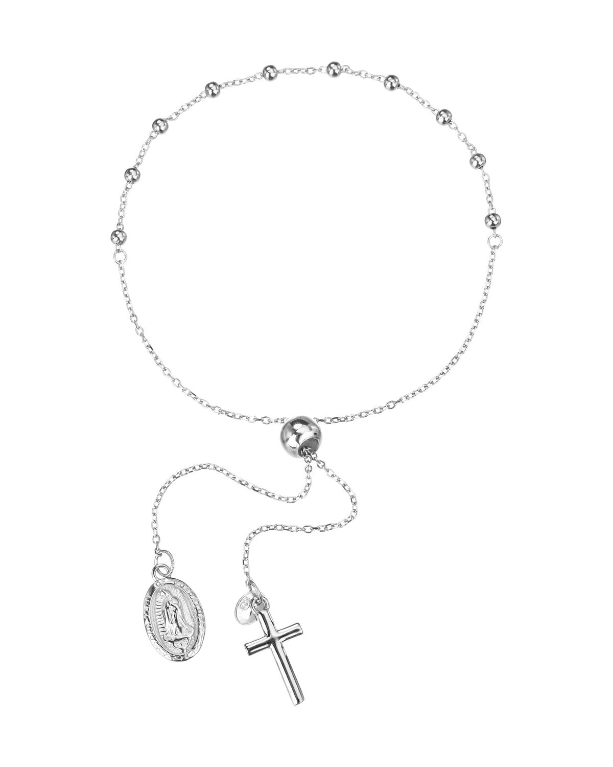 Misterio ajustable y medalla Virgen de Guadalupe en 14+14cm rodizado