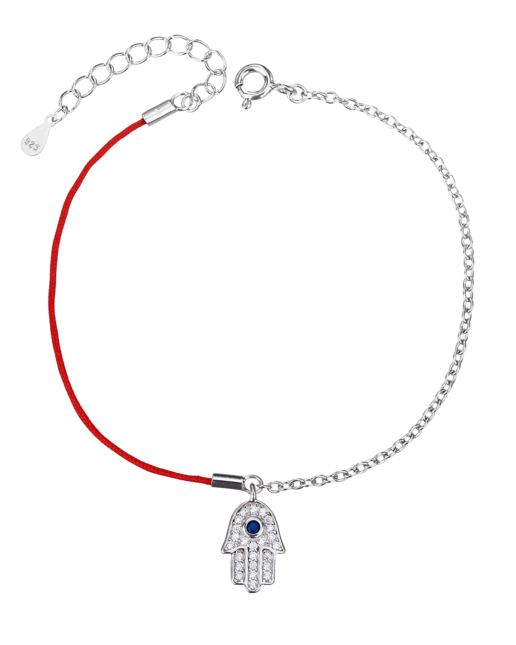 Pulsera sencilla de mano de fatima con hilo 17+3cm en rodizado