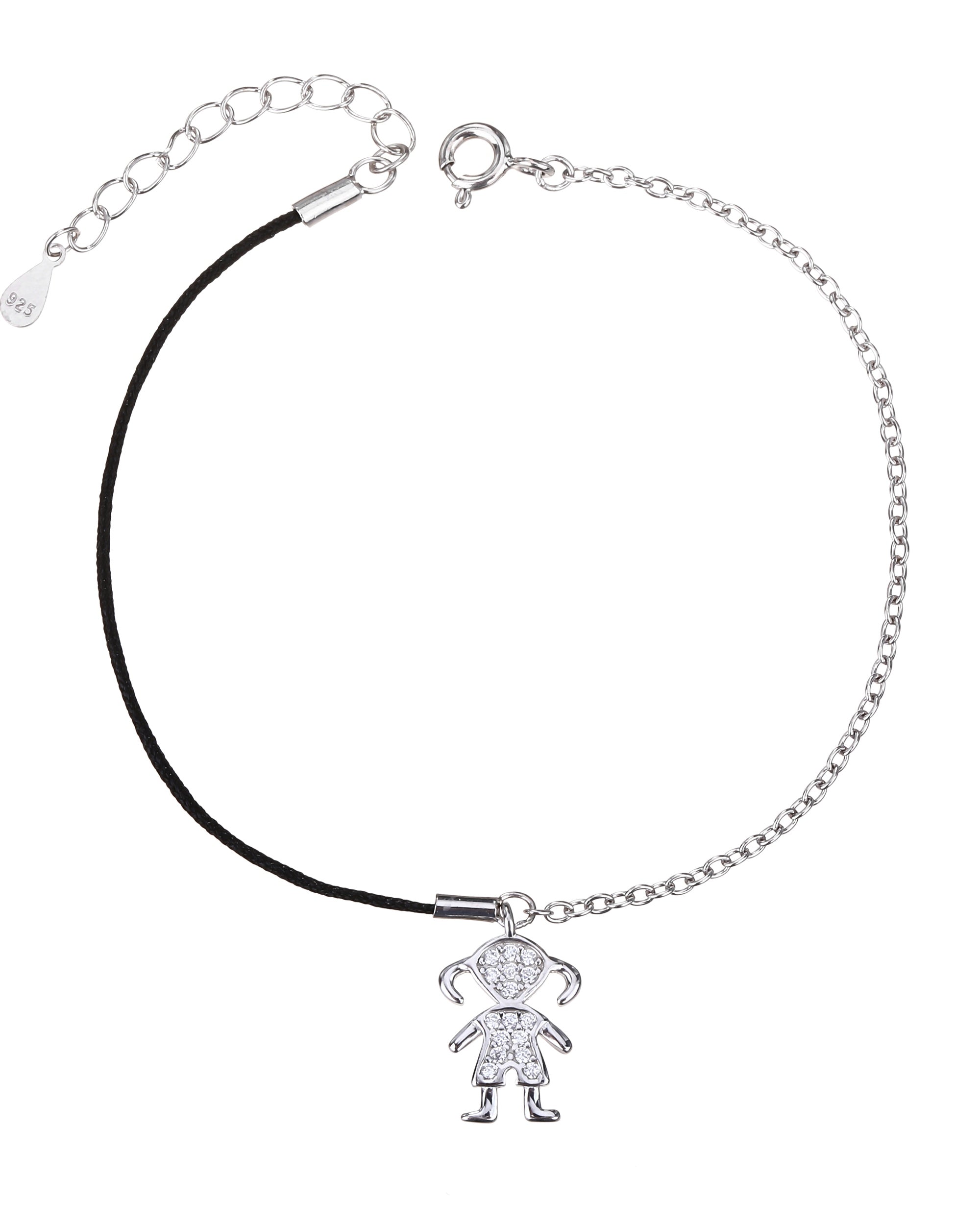 Pulsera sencilla de nii±a con hilo 17+3cm en rodizado