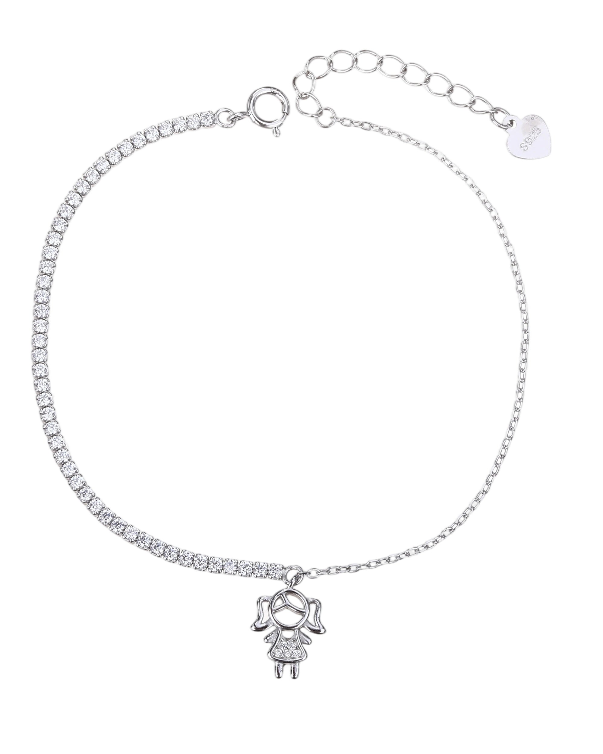 Pulsera tenis de 1.5mm mixta con nii±a y circonia 17+3cm en rodizado