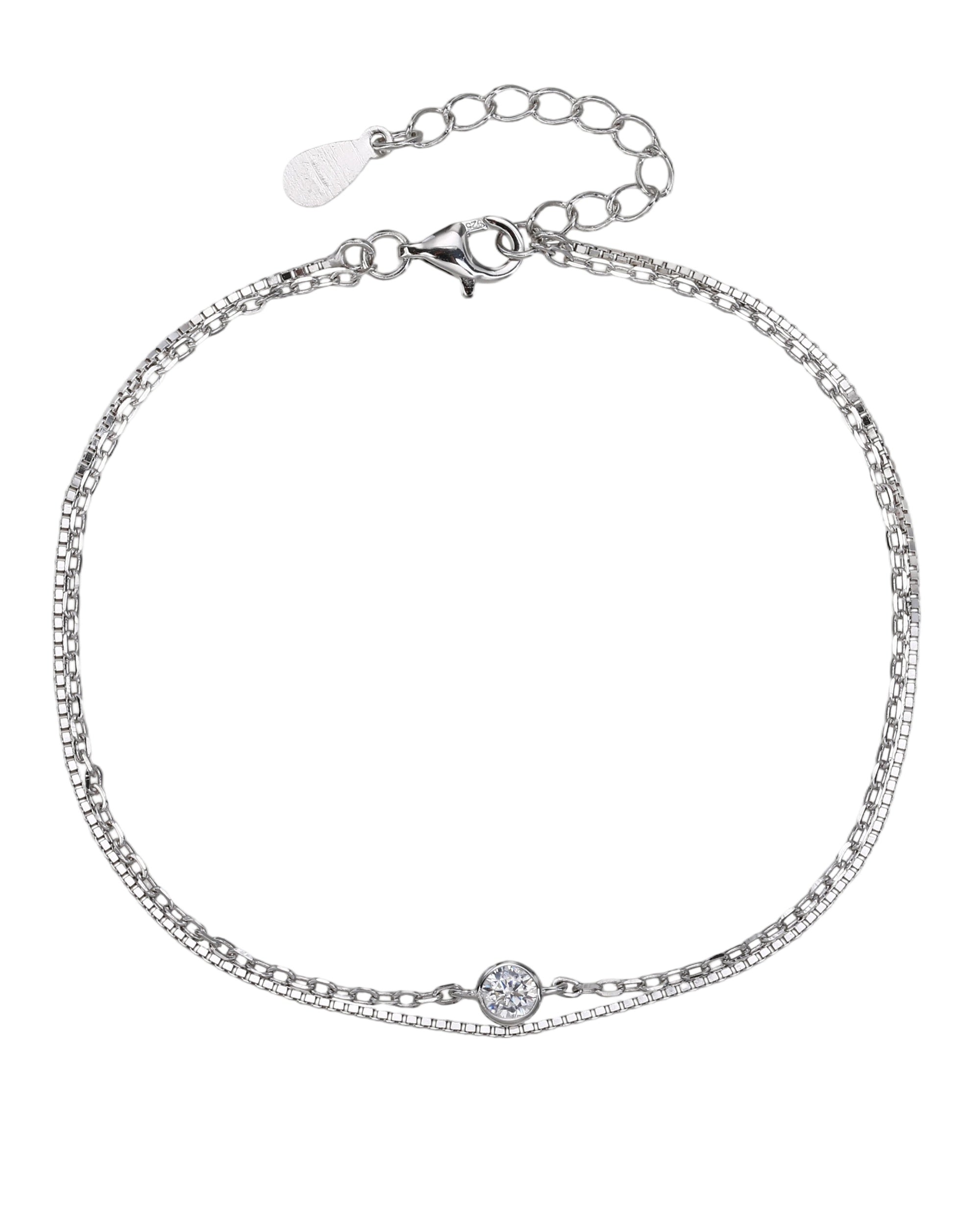 Pulsera doble con circonia bicelada en rodizado