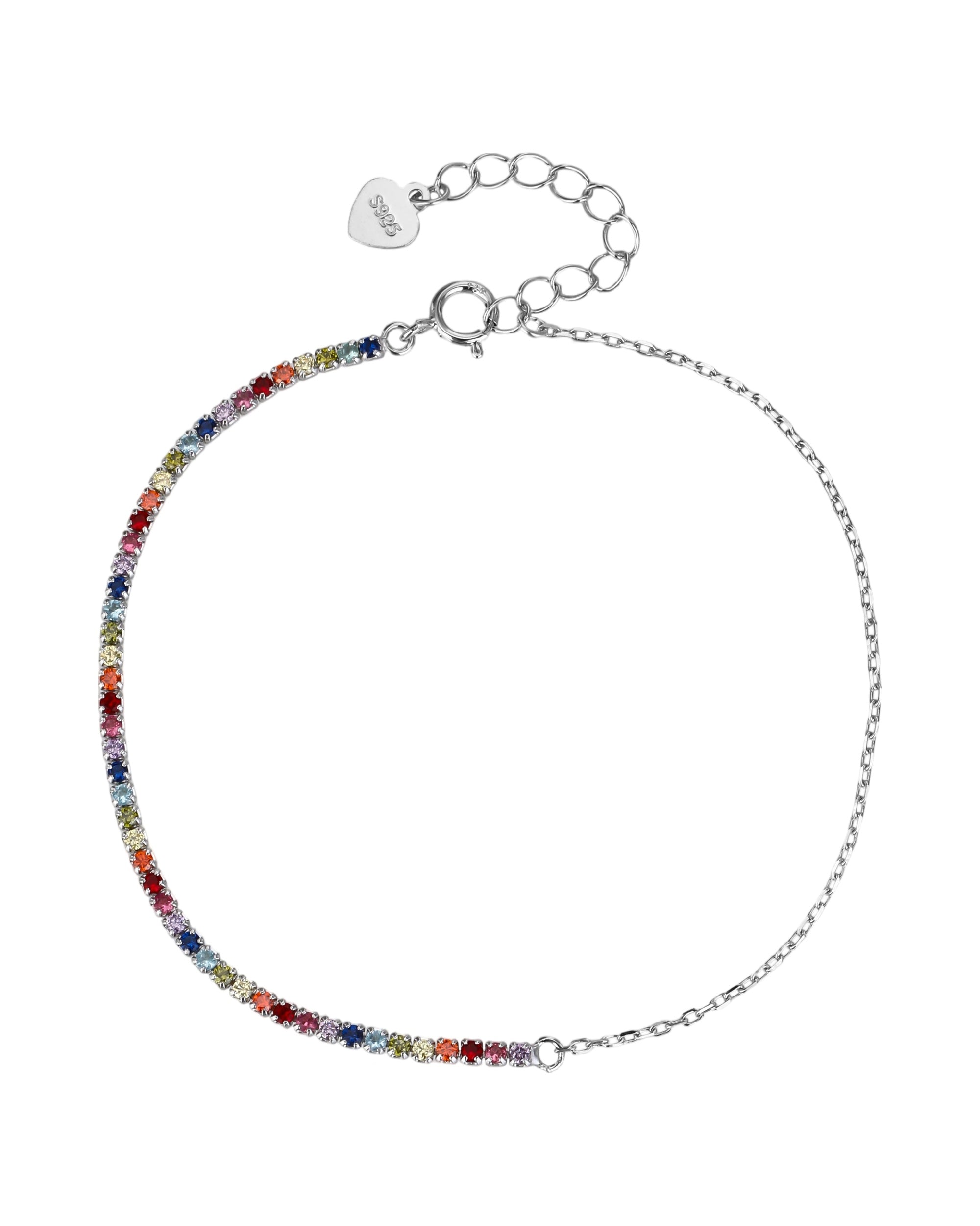 Pulsera de tenis 1.5mm con circonia de color 17+3cm en rodizado