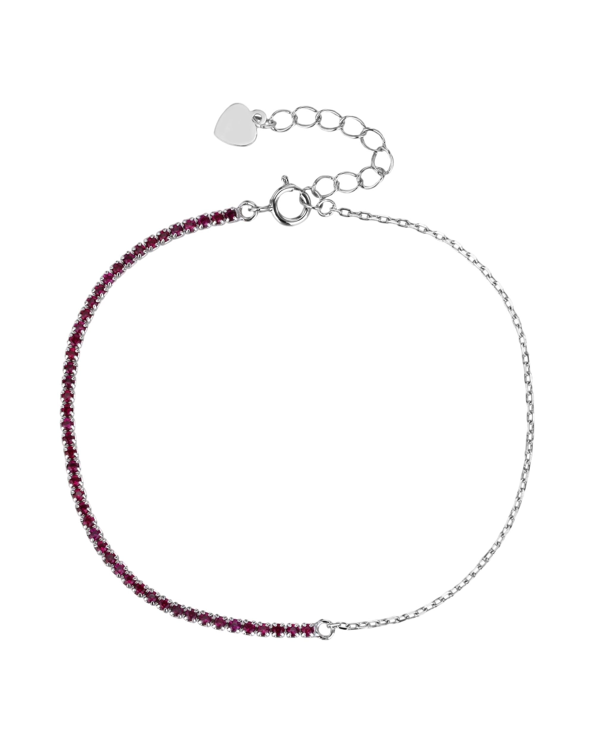 Pulsera de tenis 1.5mm con circonia de color 17+3cm en rodizado