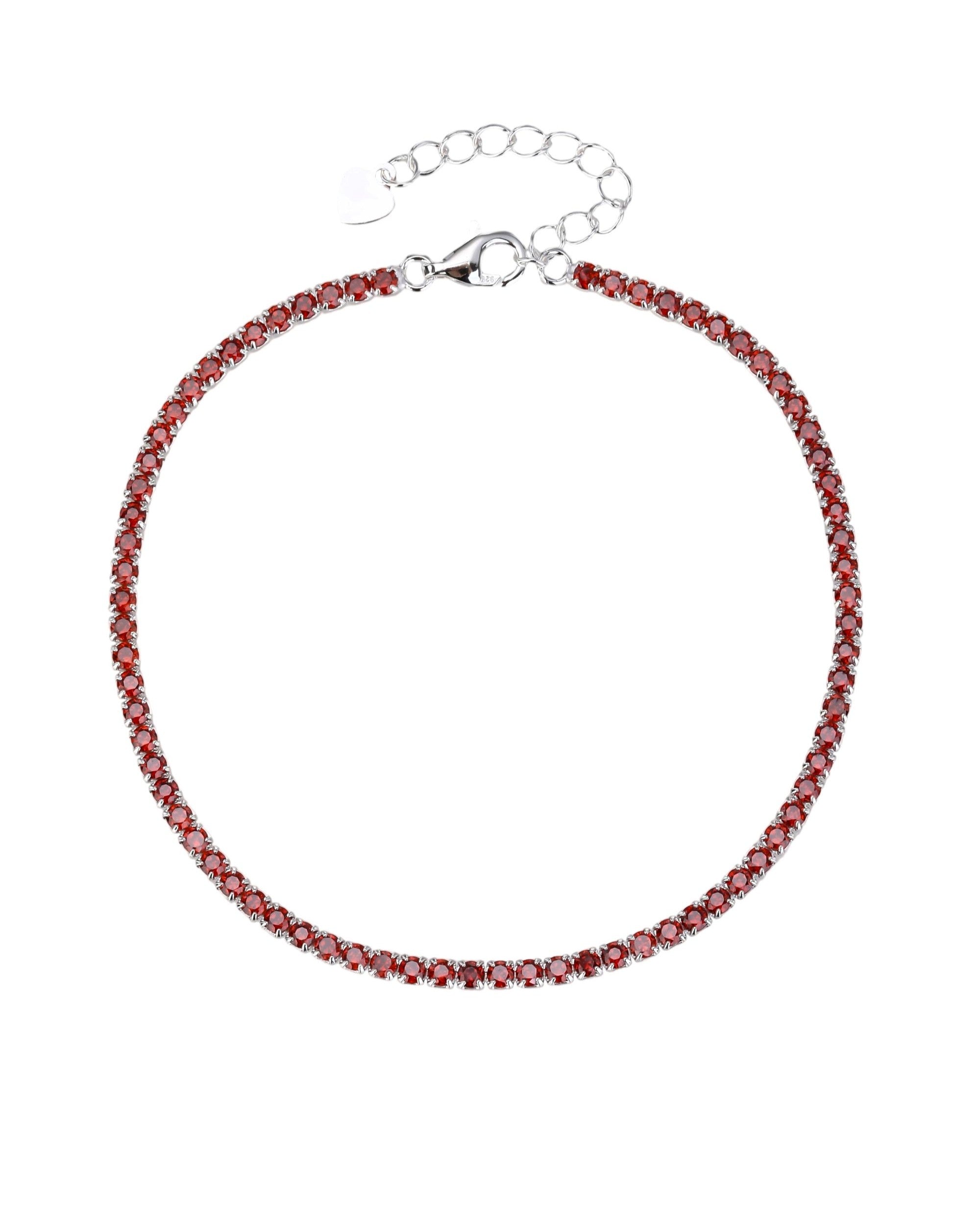 Pulsera tenis 1.75mm con circonia de 17+3cm en plateado