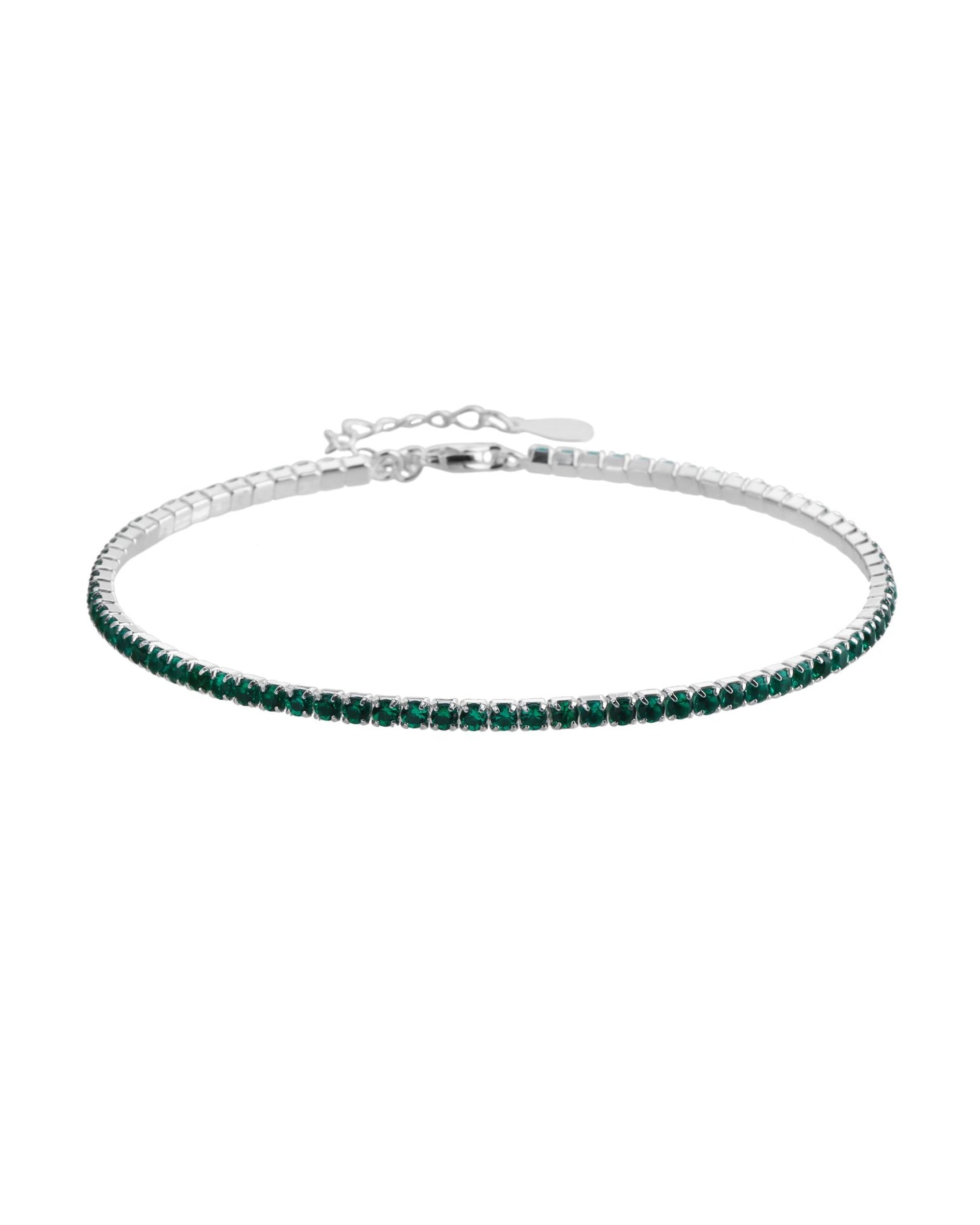 Pulsera tenis 1.75mm con circonia de 17+3cm en plateado