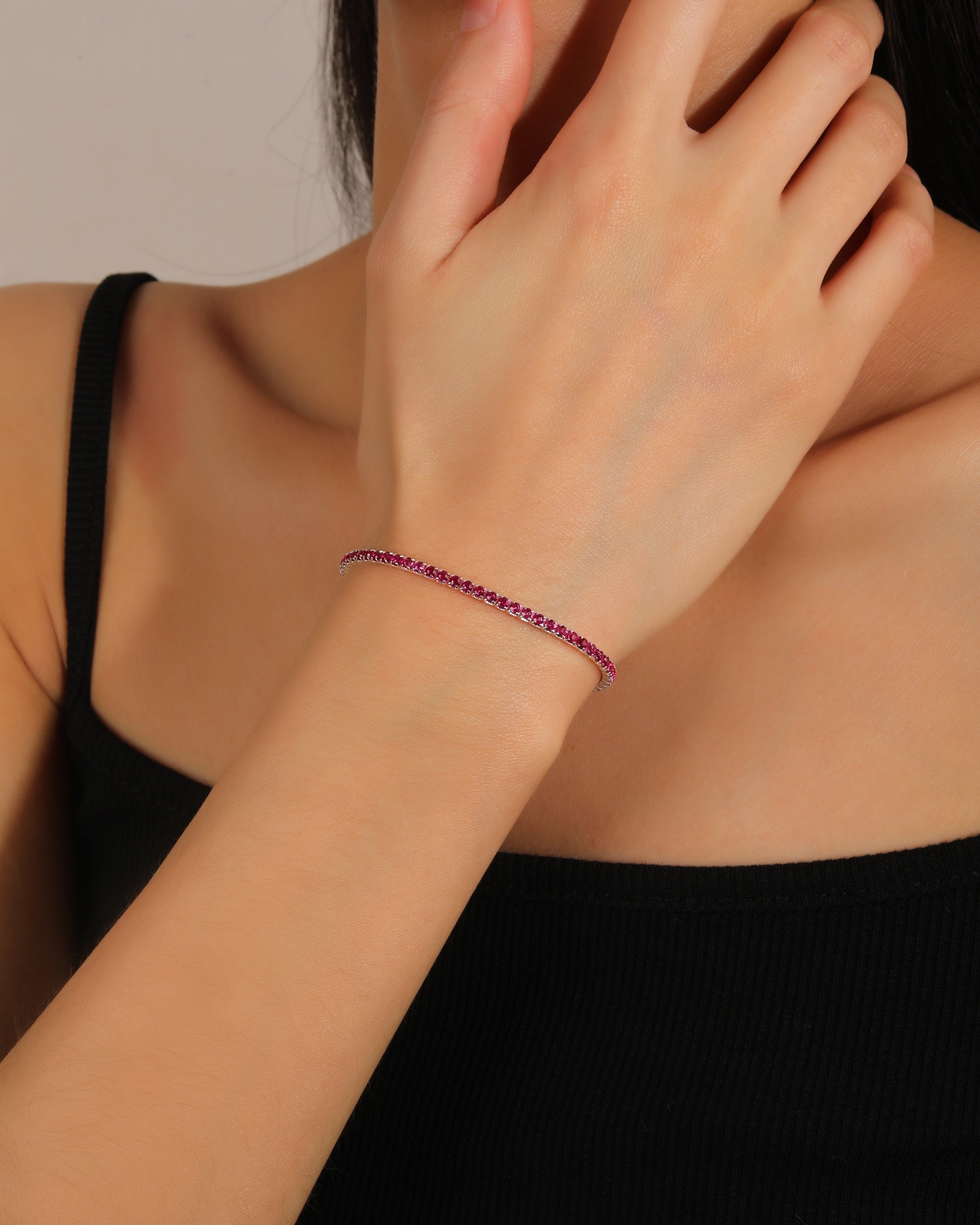 Pulsera tenis 1.75mm con circonia de 17+3cm en plateado