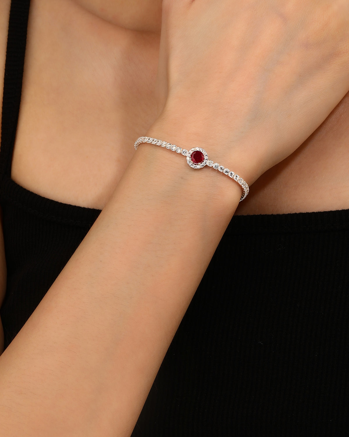 Pulsera en plateado