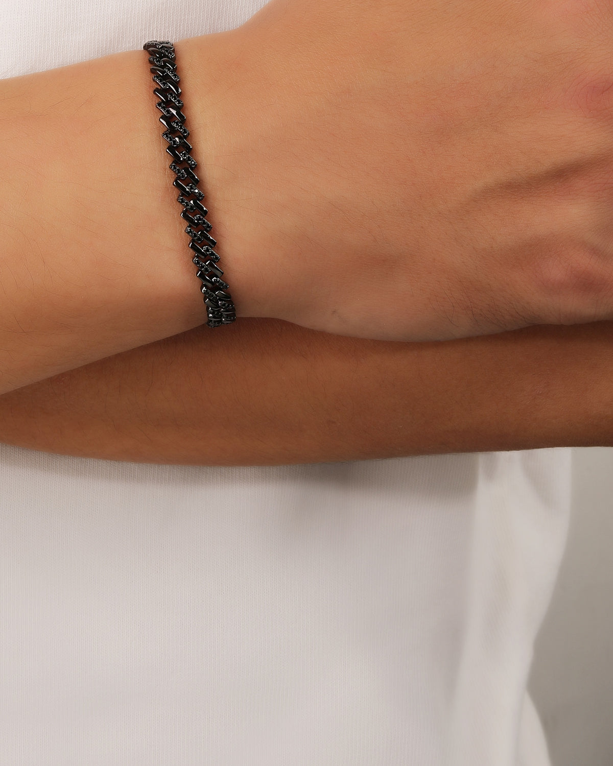 Pulsera en rodio negro