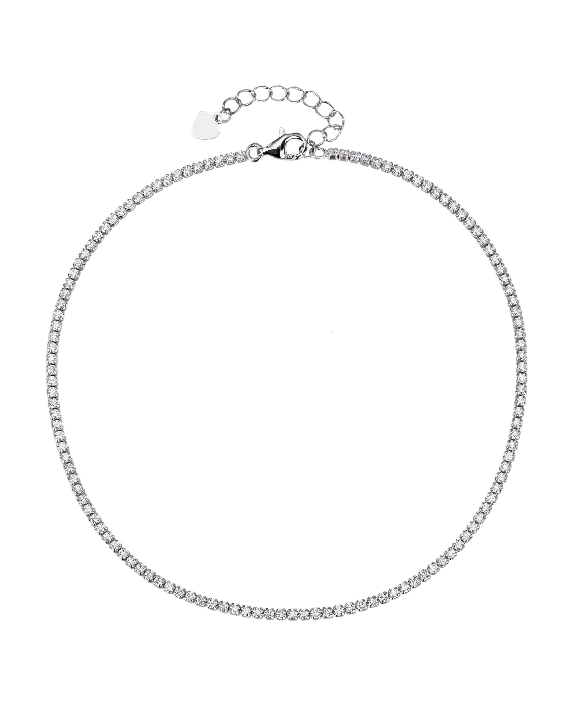 Tobillera tenis 1.5mm con circonia blanca de 23+3cm en rodizado