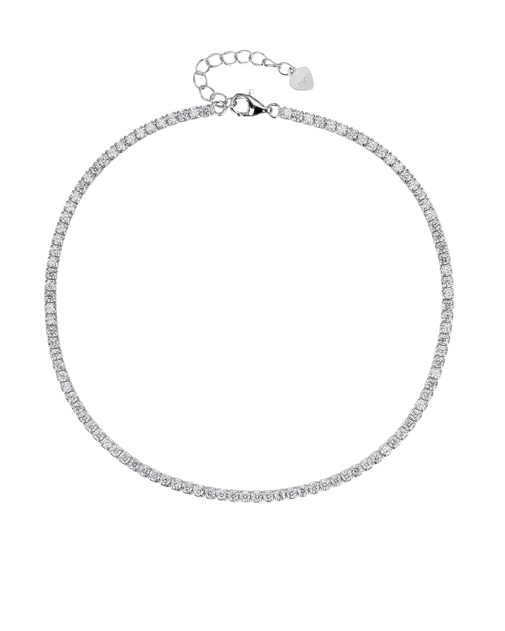Tobillera tenis 2.0mm con circonia blanca de 23+3cm en rodizado