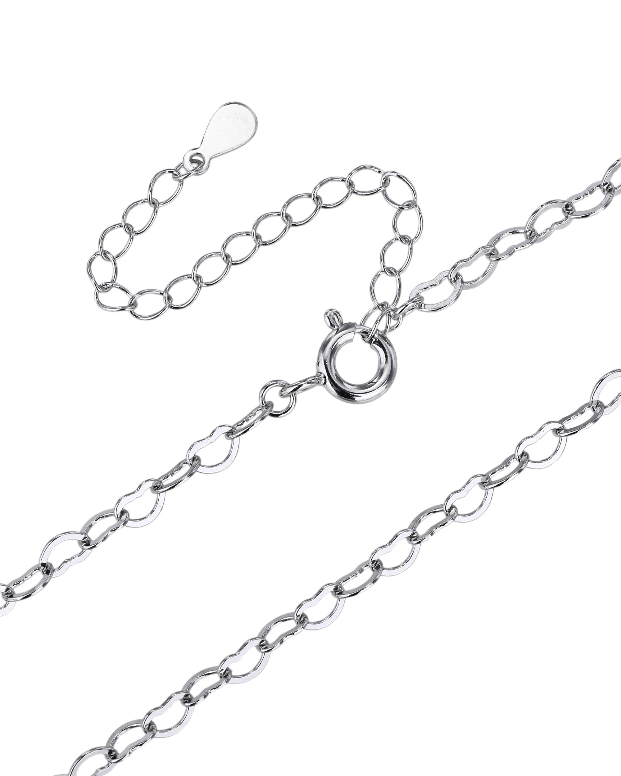 Cadena de corazones de 45+5cm en rodizado