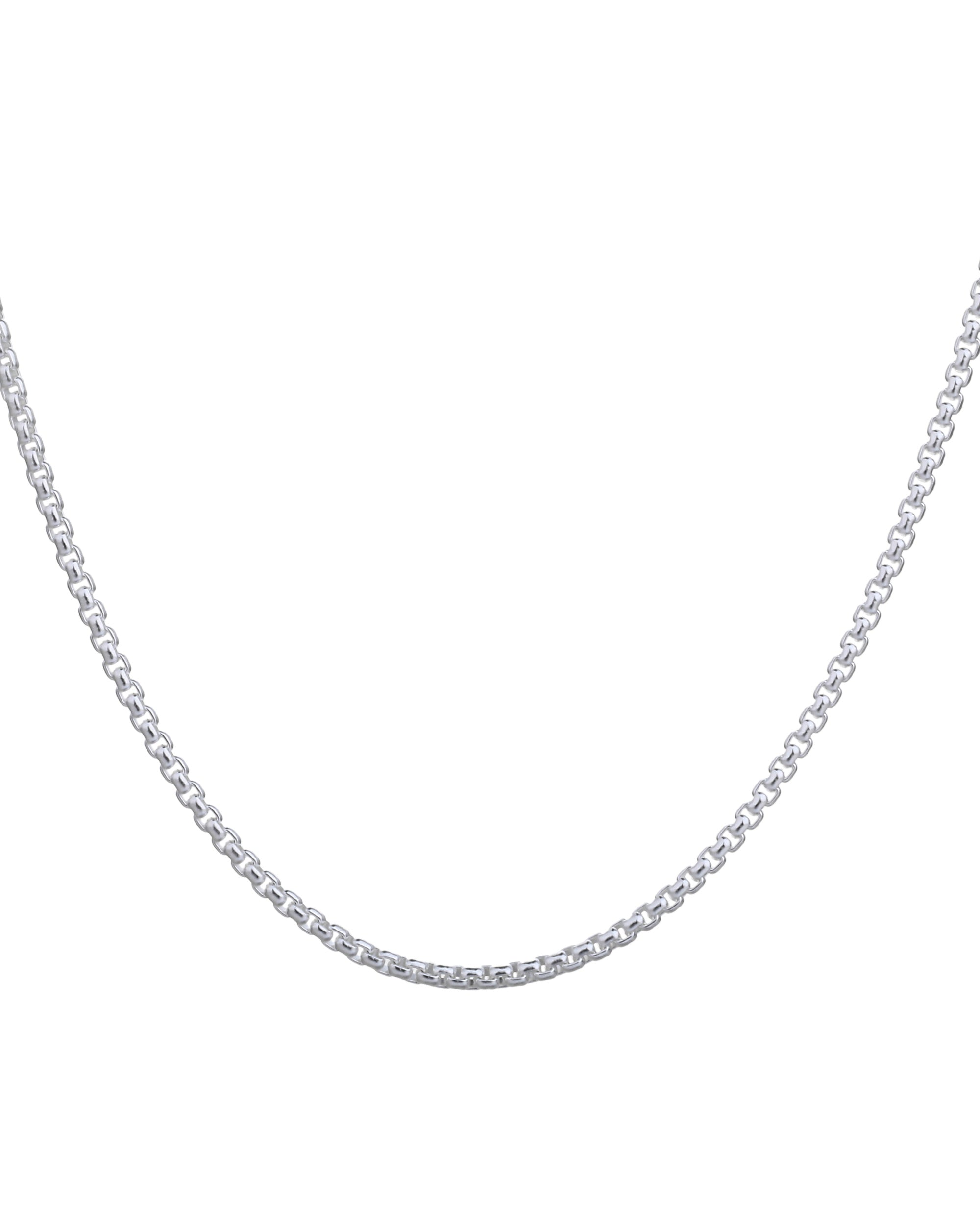 Cadena estilo veneciana redonda de 45+5cm en plateado