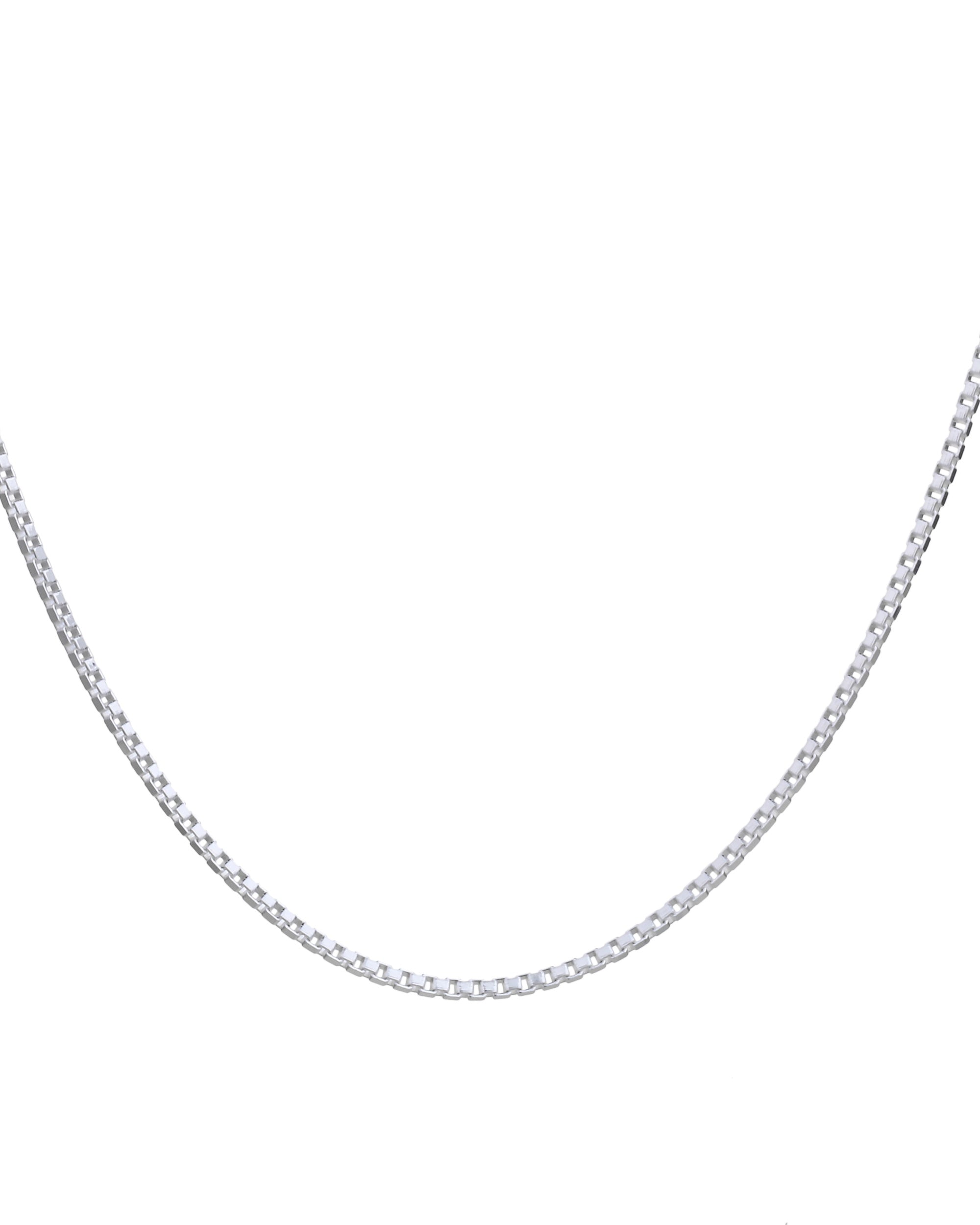 Cadena estilo veneciana plana de 45+5cm en plateado