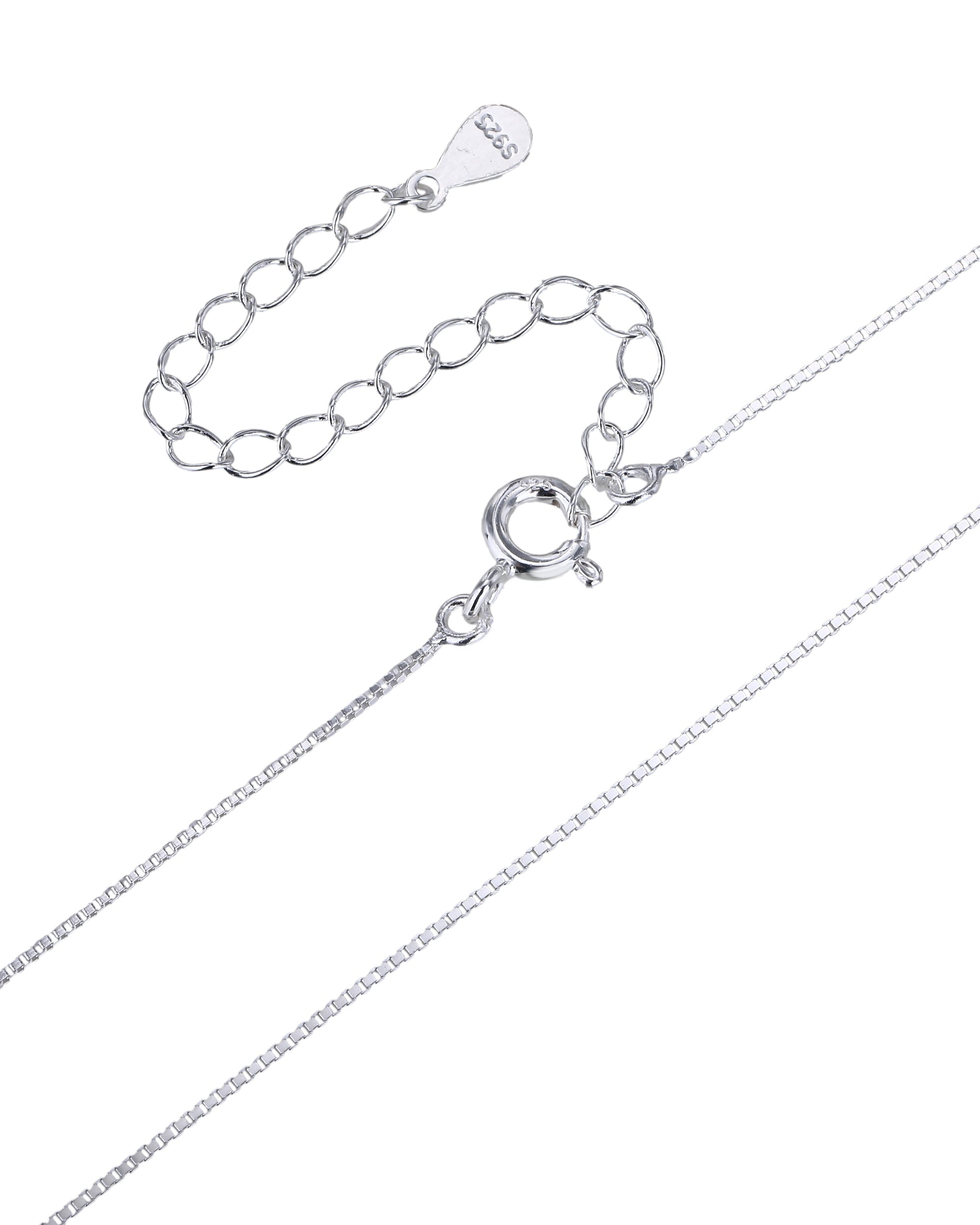Cadena estilo veneciana plana de 45+5cm en plateado