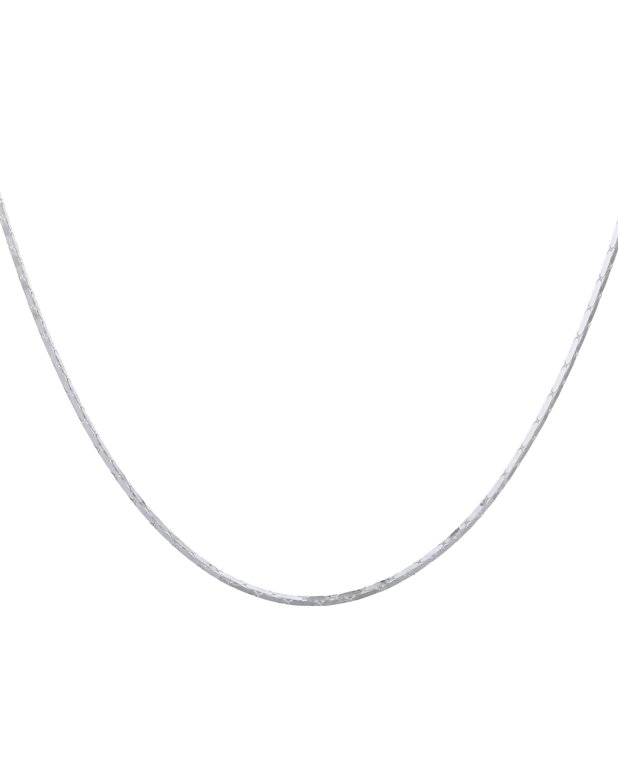 Cadena estilo cardano de 45+5cm en plateado