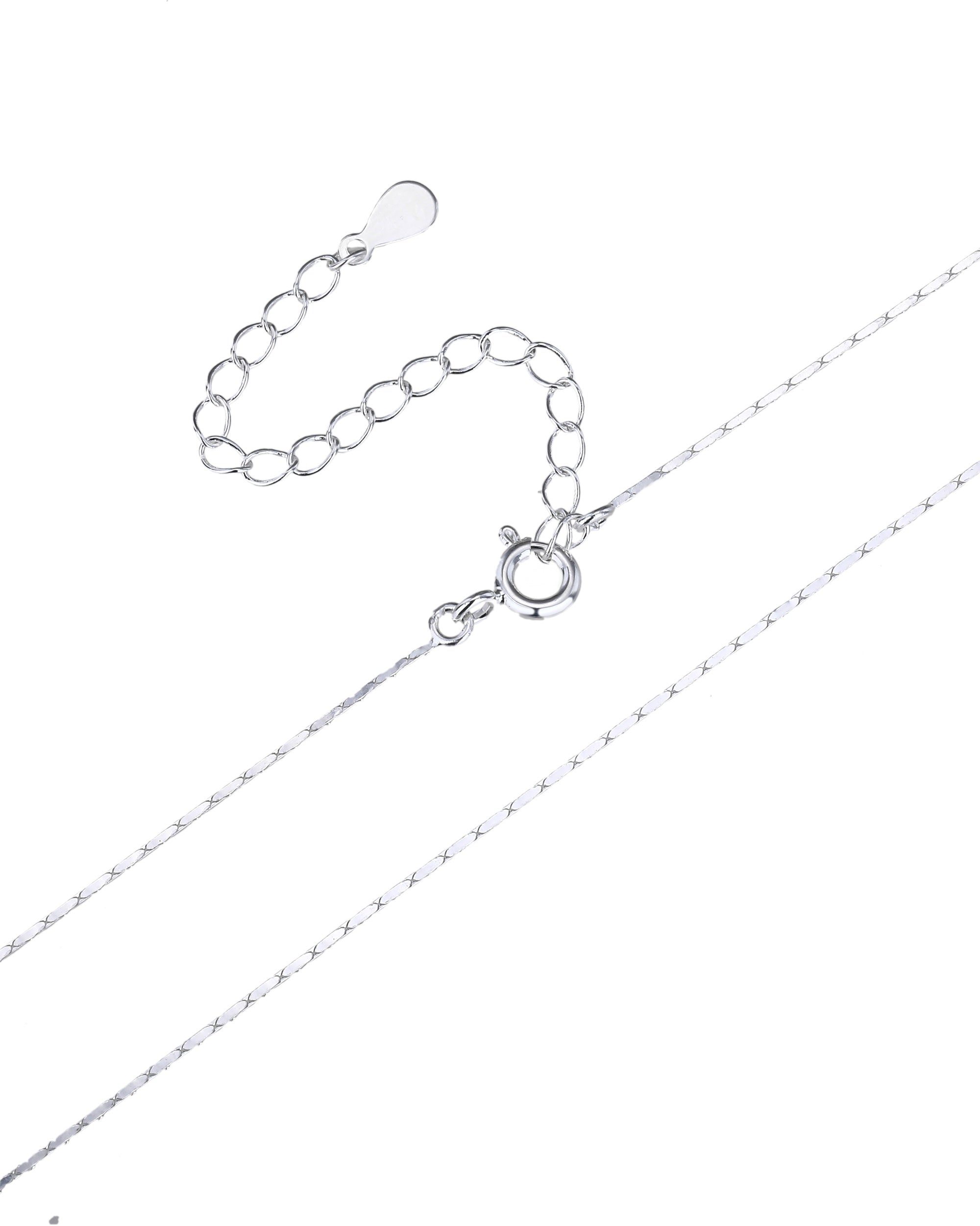 Cadena estilo cardano de 45+5cm en plateado